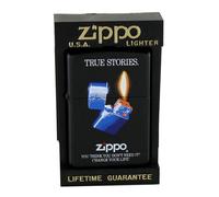 Zippo Accendino A Fuoco Sturmsport Modello TRUE STOIRES Black A Benzina
