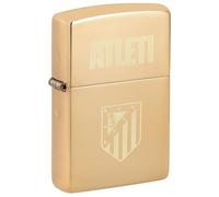 Zippo Accendino a prova di vento, Atlético de Madrid, ottone lucido, incisione laser
