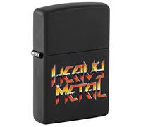 Zippo Accendino antitempesta - Heavy Metal, Black Matte, Color Image - Ricaricabile - Riutilizzabile - Design antivento - Confezione regalo - Made in USA