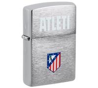 Zippo Accendino antivento, Atlético de Madrid, cromato spazzolato, immagine a colori