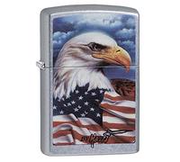 Zippo, accendino antivento, con aquila, Street Chrome