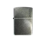 Zippo Accendino antivento con logo Bulus Zippo in argento anticato, lucido, ricaricabile, design antivento, confezione regalo, prodotto negli Stati Uniti