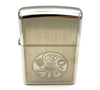Zippo Accendino antivento con logo, cromato lucido, incisione laser, ricaricabile, riutilizzabile, antivento, confezione regalo, prodotto negli Stati Uniti