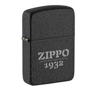 Zippo Accendino antivento con logo, replica del 1941, nero crackle, incisione laser, ricaricabile, design antivento, confezione regalo, prodotto negli Stati Uniti