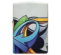 Zippo Accendino antivento Graffiti 540 bianco opaco ricaricabile per uso a vita fiamma regolabile in confezione regalo una scatola in metallo Made in USA