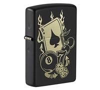 Zippo Accendino Antivento in Metallo a Lunga Durata - Ricaricabile Con Lighter Fluid - Ideale per Sigarette, Sigari, Candele - Tascabile, Stile Steampunk King Spade