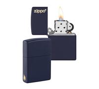 Zippo Accendino, Metallo, Blu Navy Opaco, Taglia Unica
