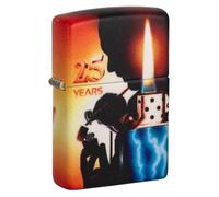Zippo Accendino antivento Mazzi 25th Anniversary 540°, immagine a colori, ricaricabile, riutilizzabile, antivento, confezione regalo, made in USA