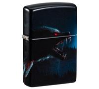 Zippo Accendino antivento, motivo: lupo horror, 540°, immagine a colori, ricaricabile, riutilizzabile, design antivento, confezione regalo, prodotto negli Stati Uniti