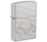 Zippo Accendino antivento RealTree, cromato lucido, incisione laser/auto, ricaricabile, riutilizzabile, design antivento, confezione regalo, made in USA
