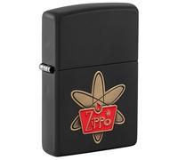Zippo Accendino antivento retrò Zippo nero opaco, emblema, ricaricabile, riutilizzabile, design antivento, confezione regalo, made in USA