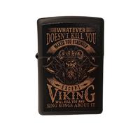 Zippo Accendino Antivento Ricaricabile Made In Usa Nero Unisex