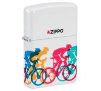 Zippo Accendino da tempesta - Bicycle Race, 540°, Color Image - Ricaricabile - Riutilizzabile - Design antivento - Confezione regalo - Made in USA