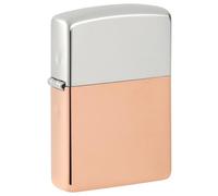 Zippo Accendino da tempesta - Bimetal Collectible, Copper Case, Silver Lid, Base Model - Ricaricabile - Riutilizzabile - Design antivento - Confezione regalo - Made in USA