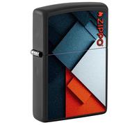 Zippo Accendino da tempesta - Contemporary Zippo, Black Matte, Color Image - Ricaricabile - Riutilizzabile - Design antivento - Confezione regalo - Made in USA