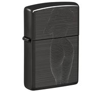 Zippo Accendino da tempesta - Lady High Polish Black, Photo Image - Ricaricabile - Riutilizzabile - Design antivento - Confezione regalo - Made in USA