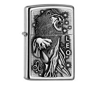 Zippo PL 207 LEO - Accendino zodiacale V19 in ottone, design 5,83,81,2, 72