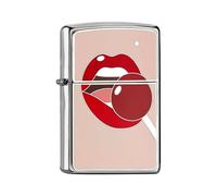Zippo Accendino da tempesta - Lollipop Nude, cromato spazzolato, emblema - Ricaricabile - Design antivento - Confezione regalo - Made in USA