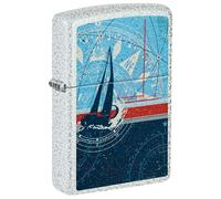 Zippo Accendino da tempesta - Nautical Sailboat, Glacier, Color Image - Ricaricabile - Riutilizzabile - Design antivento - Confezione regalo - Made in USA