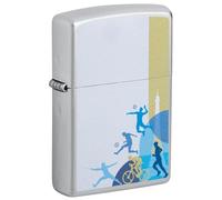 Zippo Accendino da tempesta - Sports Players, Satin Chrome, Color Image - Ricaricabile - Riutilizzabile - Design antivento - Confezione regalo - Made in USA