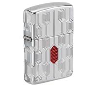 Zippo, Accendino Design geometrico moderno e accattivante, ideale per uso interno ed esterno, facile da mantenere, resistente ed elegante, 167 motivo elegante
