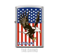 ZIPPO ACCENDINO EAGLE FLAG USA 3545 ZIPPO ORIGINAL USA