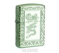 ZIPPO ACCENDINO ELEGANT DRAGON DESIGN 49054 ARMOR MULTICUT ZIPPO ORIGINAL USA