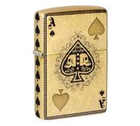 Zippo Accendino Gold Ace Card 46388 Collezionabile Unisex Oro Uni