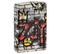 Zippo Accendino Graffiti King Design 540, Modello 46282, Rifinitura Matte, Metallo, Multicolore