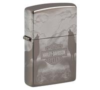 Zippo Accendino Harley-Davidson HD Wolf Howl Unisex Uomo in Metallo Grigio