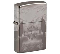 Zippo Accendino Harley-Davidson HD Wolf Howl Unisex Uomo in Metallo Grigio