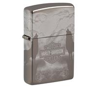Zippo Accendino Harley-Davidson HD Wolf Howl Unisex Metallo Grigio