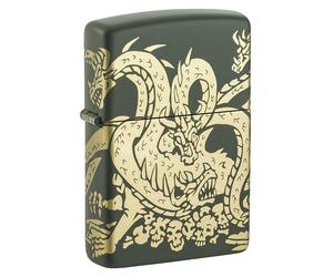 Zippo Accendino Hydra Dragon Design Unisex Uomo in Metallo Multicolor Verde