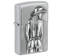 Zippo Accendino in metallo, cromato lucido, dimensioni standard