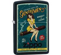 Zippo Accendino in ottone, design individuale, dimensioni tascabili, nero, normale