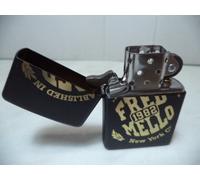 ZIPPO ACCENDINO LIGHTER FRED MELLO NEW YORK CITY LOGO NERO VERY RARE NEW