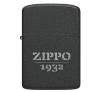 Zippo Accendino antivento Replica 1941 Nero Crackle Incisione laser Ricaricabile Prodotto negli USA