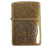 Zippo Accendino Motivo: Baum Des Lebens - Antico Ottone Tree Of Life