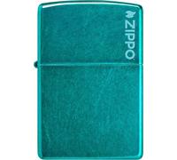 ZIPPO Accendino Originale / Candy Teal Logo ZIPPO / Scatola Regalo