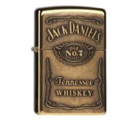 Zippo Accendino Ottone Lucido Placca Jack Daniels 60001212 Accendino Antivento