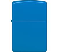 Zippo Accendino tascabile classico in metallo, antivento ricaricabile, azzurro cielo opaco