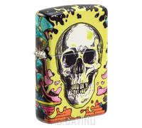 ZIPPO ACCENDINO SKULL DESIGN 48640 GLOW IN THE DARK ZIPPO ORIGINAL USA