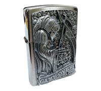 Zippo Accendino Squartatore Game Over 3D Chrome Accendino Antivento Benzina