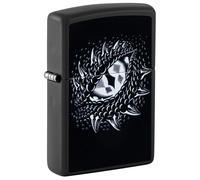 Zippo Accendino Storm Dragon Eye, nero opaco, ricaricabile, riutilizzabile, design antivento, confezione regalo, made in USA