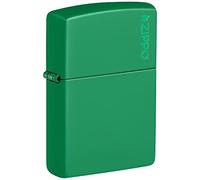 Zippo Accendino tascabile classico con logo verde erba opaco