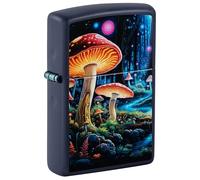 Zippo Accendino tascabile con fungo nero opaco blu navy
