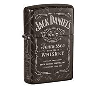 Zippo Accendino tascabile con immagine fotografica di Jack Daniel, 360°, colore: nero