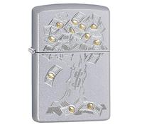 Zippo Accendino tascabile, metallo, cromo satinato, taglia unica