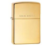 Zippo Accendino Tascabile, Sintetico, Ottone Lucido con Ottone Massiccio, Classic