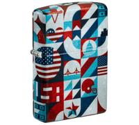 Zippo Accendino tempesta - American Icons, 540°, Color Image - Ricaricabile - Riutilizzabile - Design antivento - Confezione regalo - Made in USA